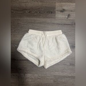 Forever 21 white fluffy shorts